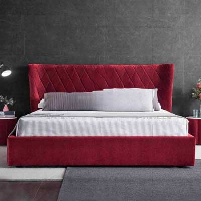 New Design Velvet Material Luxury Bed