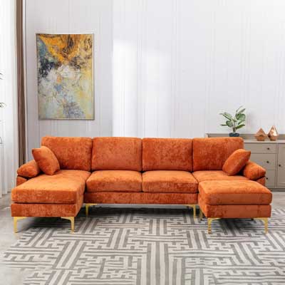 U Shaped Sofas Wide Symmetrical Modular Sofa